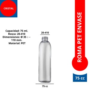 ROMA 75 cc PET ENVASE 20/410